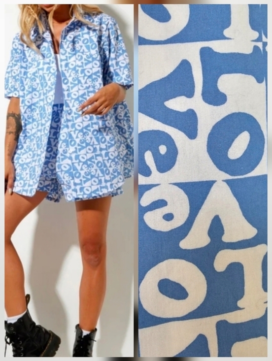 Motel Rocks Tops - MOTEL Smith Short Sleeve Shirt in LOVE Checker Blue, Size Small, NWOT